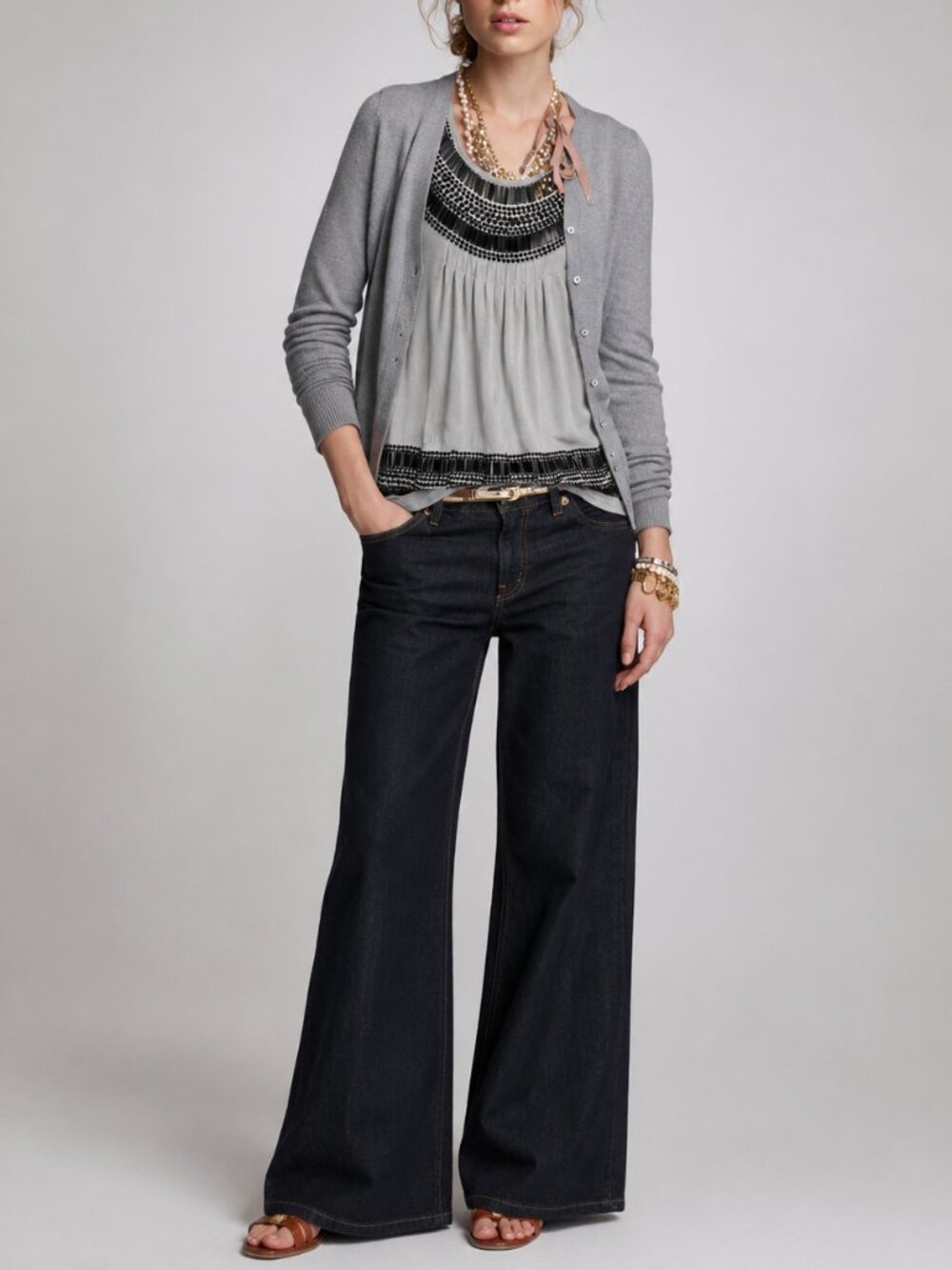 Sequin Embellished Jersey Tank (0385)
